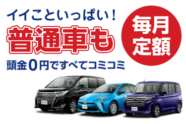 普通車も毎月定額のマイカーリースで！